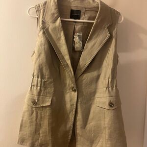 The Limited Beige Sleeveless Vest